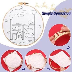 Chenistory Tự Làm Len Nỉ Tranh Thêu Khung Handmade Kim Len Sơn Hình Ảnh Nhà Decors Thủ Công Mỹ Nghệ Vải - Product Image 3