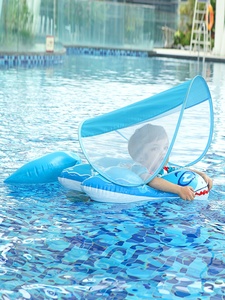 En stock: Nuevo flotador de natación para bebé, tipo tiburón, para usar boca abajo, con protección <span class=keywords><strong>solar</strong></span> y antivuelco. - Product Image 4