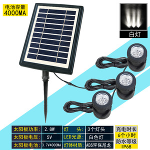 Solar Powered <b>Underwater</b> Flood <b>Light</b> 36 LED Landscape Lighting Outdoor Garden Decorative <b>Lights</b> With <b>Light</b> Control Feature - Product Image 3
