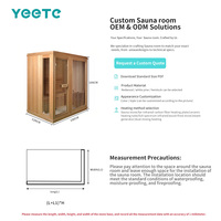 Salle de sauna préfabriquée modulaire en cèdre canadien avec verre de 8 mm, vente en gros, stock en vrac, pour centres de bien-être, fournisseur pour e-commerce et détaillants de spas