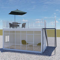 Maison conteneur préfabriquée pliable de 20 pieds avec conteneurs amovibles, atelier et salle de bain