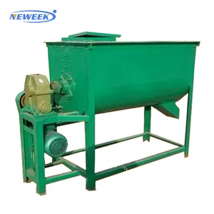 NEWEEK paddock farm used 1 ton horizontal animal cow pig feed ribbon blender powder mixer poultry feed mixing machine