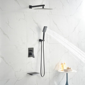 Factory Wall-Mounted <strong>Shower</strong> Set With Ceramic Valve Core Rain Spray Ceiling <strong>Shower</strong> <strong>Head</strong> Faucet For Hotel Use - Product Image 6