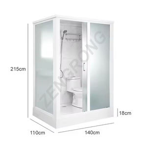 Salle de bain modulaire intégrée Pod Salle de douche préfabriquée complète avec toilettes Maison conteneur intégrée mobile pour salles de bains - Product Image 5