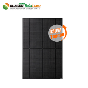 Paneles Solares Bifaciales BLUESUN Topcon 450W 460W 480W Totalmente Negros 450 Vatios Panel Solar 48V Almacén en Italia - Product Image 5