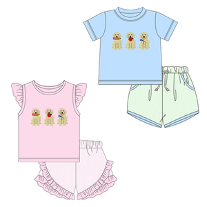 Conjuntos de Pantalones Cortos de Algodón y Elastano con Estampado Informal Personalizado para Niños y Niñas, Conjunto de 2 Piezas, Ropa Infantil al por Mayor - Product Image 2