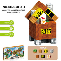 Venta al por mayor de fábrica OEM/ODM: Juego de bloques de construcción magnéticos My World, cubo DIY de animales del bosque natural, rompecabezas educativo.