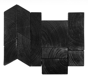 แผ่นไม้โมเสคตกแต่งผนังสีดำด้านแบบหรูหราทันสมัย สำหรับห้องนอน ห้องรับประทานอาหาร ห้องพักนักศึกษา ศิลปะโมเสคติดผนัง - Product Image 1