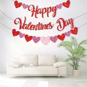 DAMAI san valentino bandiera bandiera amore ghirlanda Festival feste decorazioni felice san valentino striscioni