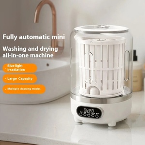 Mini Lavadora Portátil de Doble Tina para Ropa Interior/Calcetines, Capacidad de 3L, Esterilización con Luz Azul, Drenaje Fácil - Product Image 1