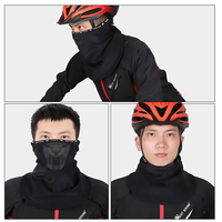 WEST BIKING Masker Balaclava Bersepeda Musim Dingin Berbahan Fleece Hangat, Penutup Setengah Wajah, Anti Angin, Pelindung Telinga, Penutup Leher Panjang, Masker Sepeda Ski