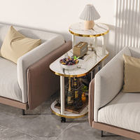 Table d'Appoint Multi-Niveaux Style Nordique Moderne Luxe Discret, Table Basse de Canapé Simple pour Salon, Idéale Petits Appartements