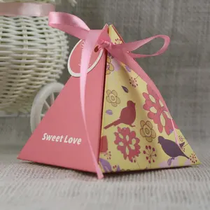 2020 Various Colors Creative Triangle Assembly Wedding Candy Box