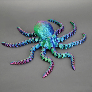 Juguete de Pulpo Impreso en 3D, con Articulaciones Móviles, Decoración para Acuario, Diseño de Paisaje, Modelo de Calamar, Adorno - Product Image 2
