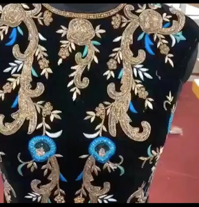 Superbe belle couleur acétate Lehenga Choli lourd Zardozi broderie étage longueur pour robe de mariée ATIYA LIBAS inde - Product Image 3