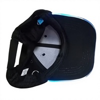 Gorra de Béisbol con Visera Curva Luminosa y Logotipo Bordado Personalizado, Gorra Trucker para Exteriores con Luces LED Multicolor, Tela Común, Unisex