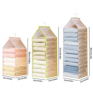 Organisateur de rangement en tissu pour sac à main, crochet suspendu durable, design ourlé, pour la maison - Product Image 2