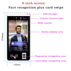 Android sinh trắc học nhận dạng khuôn mặt tham dự giải pháp QRcode vân tay quét mô-đun OEM tùy chỉnh thiết bị khuôn mặt để truy cập - Product Image 2
