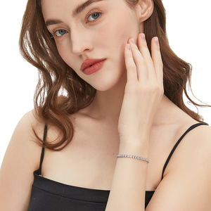 Iced Out Stainless Steel Diamond Bracelet Fashion Luxury Jewelry 3mm Women <b>Men</b> Classic 5A CZ Cubic Zirconia Tennis Bolo Bracelet - Product Image 6