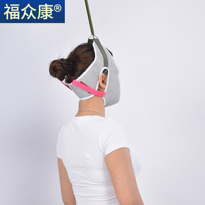 Cinturón de tracción cervical de talla única, soporte manual para el cuello para uso doméstico - Product Image 4