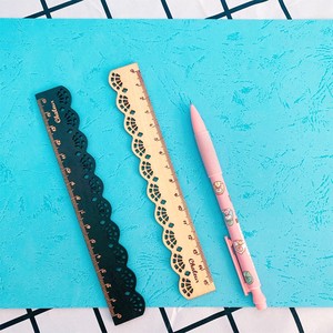 15cm hohle Schüler Büro Schule Briefpapier Spitze Holz Design Lineal Zeichnung Lineale für Kinder - Product Image 3