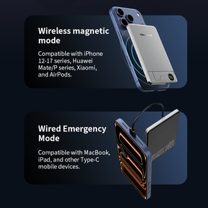 Batería <span class=keywords><strong>Externa</strong></span> Portátil Mini de 5000mAh con Soporte para Teléfono, Carga Rápida PD Tipo-C, Pantalla Digital de Energía, Aprobada para Aerolíneas, para <span class=keywords><strong>iPhone</strong></span> y Android - Product Image 2