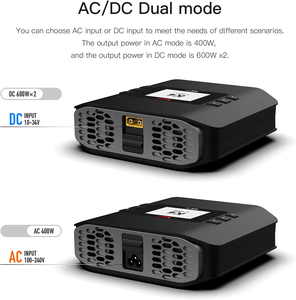 เครื่องชาร์จแบตเตอรี่ K4ความสมดุล1-8S AC 400W 600Wx2วัสดุ ABS อัจฉริยะความเร็วสูง12-24V โดรนแข่งขัน - Product Image 2