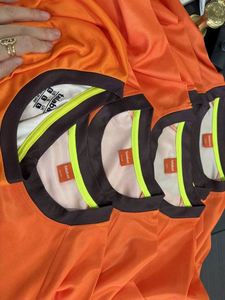 T-shirt à manches longues col rond en polyester, couleur orange, surdimensionné, pour sublimation, marque propre, fabrication OEM pour fabricants de vêtements - Product Image 2