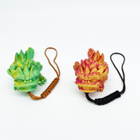 Tête de Lion Chinois Imprimée en 3D, Figurine Décorative Traditionnelle, Ornement Festif Porte-Bonheur, Décoration de Bureau et d'Étagère, Cadeau