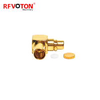 Conectores RF MMCX de Ángulo Recto de 90 Grados, Conector Macho para Soldar para Cable Coaxial SS405
