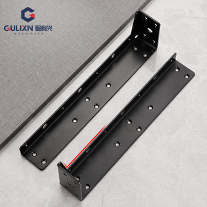 Floating <b>Desk</b> Bracket Carbon Steel Black Single Layer <b>Wall</b> Mount Kitchen Cabinet Support Hardware Accessory - Product Image 3