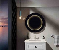 Miroir mural de style moderne Miroir tunnel 3D décoratif pour salle de bain