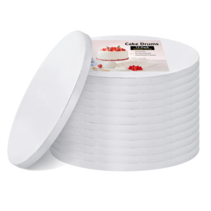 Khay bánh gato tròn trắng tùy chỉnh, kích thước 12mm, bán buôn, đường kính 10, 12, 16 inch - Product Image 1