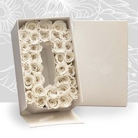 Boîte d'emballage rigide personnalisée en carton pour fleurs avec insert en mousse pour les marques florales et cadeaux