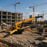 Mini-grue araignée certifiée CE - Compacte et fiable pour les applications en atelier, entrepôt et sur toit
