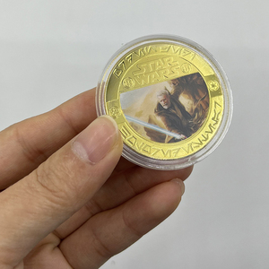 5 designs métal film <span class=keywords><strong>starwars</strong></span> souvenir à collectionner pièce plaquée or 24k en stock - Product Image 3