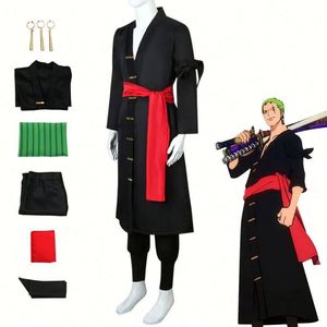 ชุดกิโมโนสีเขียวสำหรับผู้ใหญ่ของผู้ชาย Roronoa Zoro, ชุดคอสเพลย์ต่างหูสำหรับงานปาร์ตี้ฮาโลวีน - Product Image 2