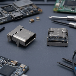อะแดปเตอร์ Ariba Technology USB 3.1 Type C ตัวเมีย แบบมุมฉาก ตัวเรือน LCP แบบไฮบริด ทนทาน โครงสร้างสแตนเลส 10000 ตัว พร้อมขั้วต่อ DIP ชุบดีบุก - Product Image 3