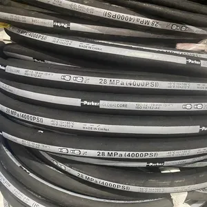 Parker High Pressure Hydraulic Hose 4000 PSI 3/4 Inch Steel Wire Braided Rubber Hose 2SN