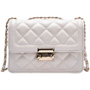 Sac à bandoulière pour femme en maille diamantée coréenne, léger, imperméable, avec chaîne, pour usage extérieur, capacité 3L+, en PU - Product Image 4