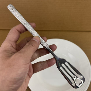 DF419 Espátula Pequeña para Freír Huevos con Textura de Meteorito, Acero Inoxidable 18/10, Utensilio de Cocina para Sashimi - Product Image 1