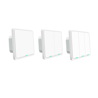 Interruptor Tuya Funciona Sin Internet, Bluetooth, Interruptor de Pared Inteligente de un Solo Punto, Compatible con Smartlife APP, Alexa y Google Home