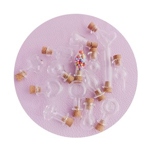 1:12 maison de poupée Mini Vase bouteille en verre souhaitant bouteille bouteille de stockage avec vase en <span class=keywords><strong>liège</strong></span> pot à bonbons modèle maison de poupée scène de vie décor - Product Image 5