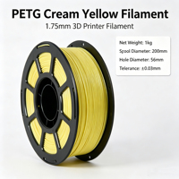 Waterdichte monochrome MEIJIMEI geëxtrudeerde PETG 3D-printerfilament, duurzaam, 1,75 mm diameter, 250°C vormbaar