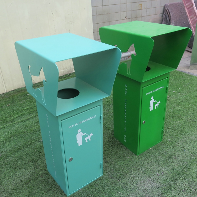 Outdoor Sanitary Dog Waste Bin Park Street Pet Dustbin Modern Design Commercial Public Dog Waste Station