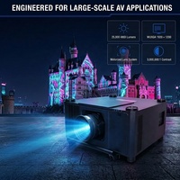 Projecteur laser LCD professionnel avancé de 25 000 lumens avec lentilles motorisées en option (déplacement de la lentille, mise au point et zoom)