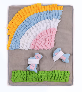 Tapis de renifflement interactif pour chiens et chiots, série Rainbow, pour l'alimentation lente et la recherche de nourriture - Product Image 1