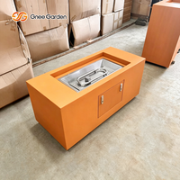 Table de feu au propane en acier Corten OEM ODM pour extérieur, idéale pour le jardin