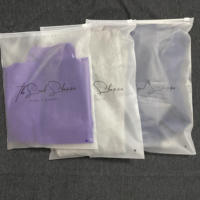 Sacs personnalisés avec logo imprimé, sacs biodégradables à fermeture éclair givrée, sacs d'emballage en plastique pour vêtements