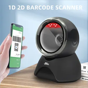 JR T58 Cheap Barcode Scanner Platform Wired Omnidirectional Automatic 2D Desktop Barcode Scanner Supermarket